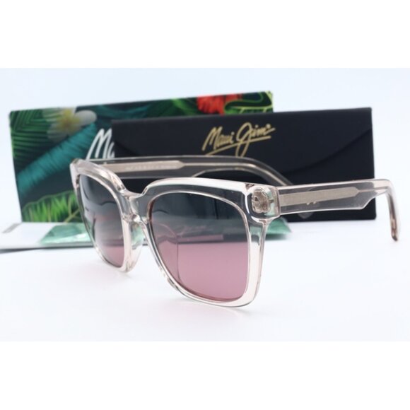 Maui Jim Heliconia MJ 739-05B Light Pink Square Sunglasses Maui Rose polarized main image 6
